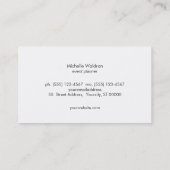 Stilvolle Gold Confetti Event Planner Taupe Linen Visitenkarte (Rückseite)