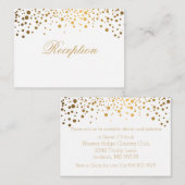 Stilvolle Gold Confetti Punkte auf Weiß Begleitkarte (Vorne/Hinten)