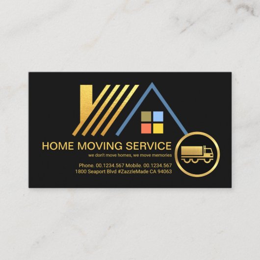 Stilvolle Gold Dachterrasse unterwegs Visitenkarte (Vorderseite)