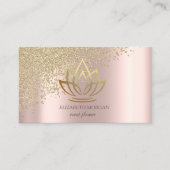 Stilvolle Gold Diamonds Lotus Rose Gold Visitenkarte (Vorderseite)