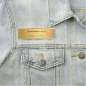 Stilvolle Gold Farbe Einfache Elegante Vorlage Mod Namensschild (Beispiel)