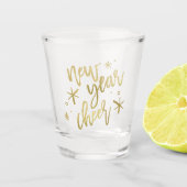 Stilvolle Gold Foil New Year Cheer Schnapsglas (Vorderseite)