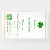 Stilvolle Gold Foil St. Patrick's Day 1. Geburtsta Banner (Horizontal)