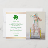 Stilvolle Gold Foil St. Patrick's Day 1. Geburtsta Dankeskarte (Vorderseite)