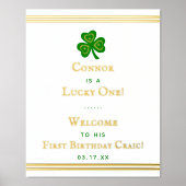 Stilvolle Gold Foil St. Patrick's Day 1. Geburtsta Foliendrucke (Vorderseite)