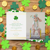 Stilvolle Gold Foil St. Patrick's Day 1. Geburtsta Folieneinladung