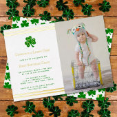 Stilvolle Gold Foil St. Patrick's Day 1. Geburtsta Folieneinladung