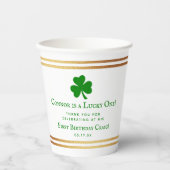 Stilvolle Gold Foil St. Patrick's Day 1. Geburtsta Pappbecher (Vorderseite)