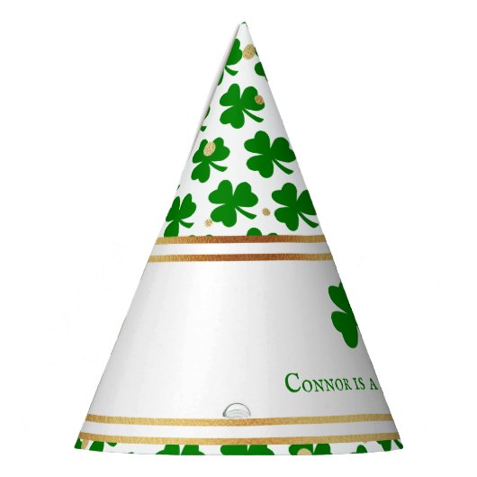 Stilvolle Gold Foil St. Patrick's Day 1. Geburtsta Partyhütchen (Links)
