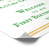 Stilvolle Gold Foil St. Patrick's Day 1. Geburtsta Poster (Ecke)