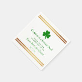 Stilvolle Gold Foil St. Patrick's Day 1. Geburtsta Serviette (Ecke)