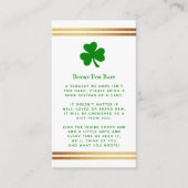 Stilvolle Gold Foil St. Patrick's Day Baby Shower Begleitkarte (Vorderseite)