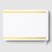 Stilvolle Gold Foil St. Patrick's Day Baby Shower Gästebuch (Rückseite)