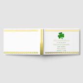 Stilvolle Gold Foil St. Patrick's Day Baby Shower Gästebuch (Voll)