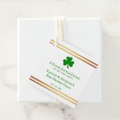 Stilvolle Gold Foil St. Patrick's Day Baby Shower Geschenkanhänger (Beispiel)