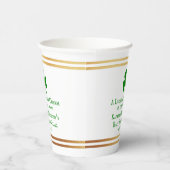 Stilvolle Gold Foil St. Patrick's Day Baby Shower Pappbecher (Rechts)