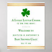Stilvolle Gold Foil St. Patrick's Day Baby Shower Poster (Vorne)