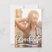 Stilvolle Gold Glitzer Cap,Foto Graduation Party Einladung (Vorderseite)