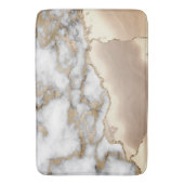 Stilvolle Gold Glitzer Creme Marmor Badematte (Vorderseite Vertikal)