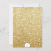 Stilvolle Gold Glitzer Glitzern Feiertag einladen Einladung (Rückseite)
