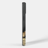 Stilvolle Gold Glitzer Sequins Black Marble Case-Mate iPhone Hülle (Rückseite / Rechts)