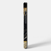 Stilvolle Gold Glitzer Sequins Black Marble Case-Mate iPhone Hülle (Rückseite / Links)