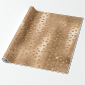 Stilvolle Gold Glitzer Wild Cheetah Spots Muster Geschenkpapier (Ungerollt)