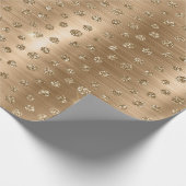 Stilvolle Gold Glitzer Wild Cheetah Spots Muster Geschenkpapier (Ecke)