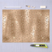 Stilvolle Gold Glitzer Wild Cheetah Spots Muster Seidenpapier (Handwerk)