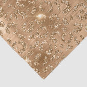 Stilvolle Gold Glitzer Wild Leopard Spots Muster Seidenpapier (Detail)