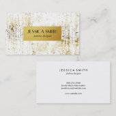 Stilvolle Gold Grunge Metallic Imitate Gold Visitenkarte (Vorne/Hinten)