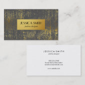 Stilvolle Gold Grunge Metallic Imitate Gold Visitenkarte (Vorne/Hinten)