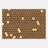 Stilvolle Gold Honeycomb Honey Geschenkpapier Set (Vorderseite 3)