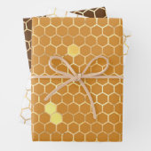 Stilvolle Gold Honeycomb Honey Geschenkpapier Set (Beispiel)