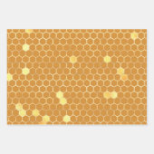 Stilvolle Gold Honeycomb Honey Geschenkpapier Set (Vorderseite)
