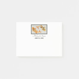 Stilvolle Gold Koi Fish Wedding Event Post-it Klebezettel