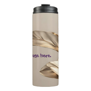 Stilvolle Gold Leaf Travel Mug Thermosbecher