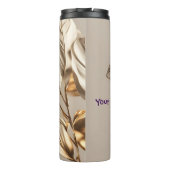 Stilvolle Gold Leaf Travel Mug Thermosbecher (Rückseite)