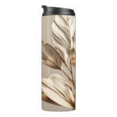 Stilvolle Gold Leaf Travel Mug Thermosbecher (Nach rechts gedreht)