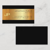 Stilvolle Gold Light Shadow Modern Artistic Luxury Visitenkarte (Vorne/Hinten)
