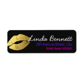 Stilvolle Gold Lips modische Mini-Card (Vorne)