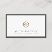 Stilvolle Gold-Logo-Grenze Visitenkarte (Vorderseite)