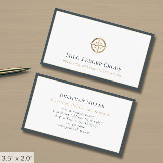 Stilvolle Gold-Logo-Grenze Visitenkarte
