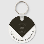 Stilvolle Gold Logos und QR Code Company Schlüssel Schlüsselanhänger (Vorderseite)