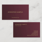 Stilvolle Gold Look Text Premium Dick Luxuriös Visitenkarte (Vorne/Hinten)