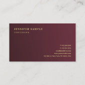 Stilvolle Gold Look Text Premium Dick Luxuriös Visitenkarte (Rückseite)