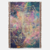 Stilvolle Gold Mandala Farbennebel Decke (Vorderseite Vertikal)