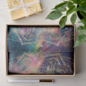 Stilvolle Gold Mandala Farbennebel Seidenpapier (Geschenk)