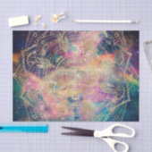 Stilvolle Gold Mandala Farbennebel Seidenpapier (Handwerk)