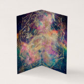 Stilvolle Gold Mandala Farbennebel Visitenkarten (Innenseite)